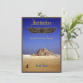 Ägyptische Themed-Party Einladung-Flachkarte (Stehend Vorderseite)