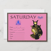 Ägyptische Themed-Party Einladung-Flachkarte (Rückseite)