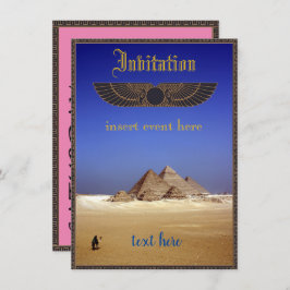 Ägyptische Themed-Party Einladung-Flachkarte