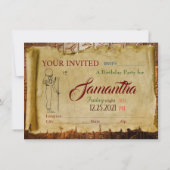 Ägyptische Themed-Party Einladung-Flachkarte (Rückseite)