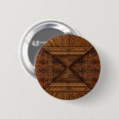 Ägyptische Topaz-goldene Pyramide-abstrakte Kunst Button (Vorne & Hinten)