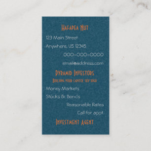 Ägyptische Topaz-goldene Pyramide-abstrakte Kunst Visitenkarte