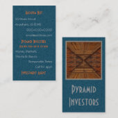 Ägyptische Topaz-goldene Pyramide-abstrakte Kunst Visitenkarte (Vorne/Hinten)