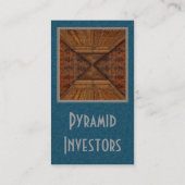 Ägyptische Topaz-goldene Pyramide-abstrakte Kunst Visitenkarte (Rückseite)