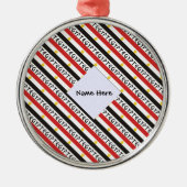 Ägyptische und ägyptische Flagge geteert Personali Ornament Aus Metall (Vorne)