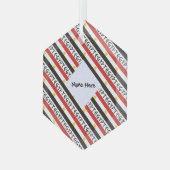 Ägyptische und ägyptische Flagge mit Ihrem Namen Ornament Aus Glas (Vorderseite Links)