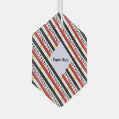 Ägyptische und ägyptische Flagge mit Ihrem Namen Ornament Aus Glas (Vorderseite Rechts)