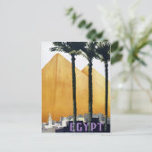 Ägyptische Vintage Reiseplakat Neu Postkarte (Stehend Vorderseite)