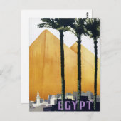 Ägyptische Vintage Reiseplakat Neu Postkarte (Vorne/Hinten)