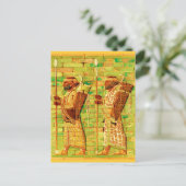 Ägyptische Wall-Kunst Postkarte (Stehend Vorderseite)