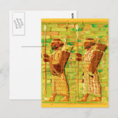 Ägyptische Wall-Kunst Postkarte (Vorne/Hinten)