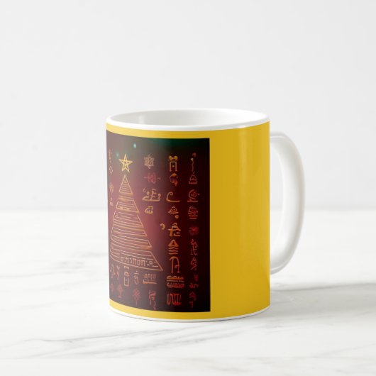 Ägyptische WeihnachtsHieroglyphen 1 Kaffeetasse (VorderseiteRechts)