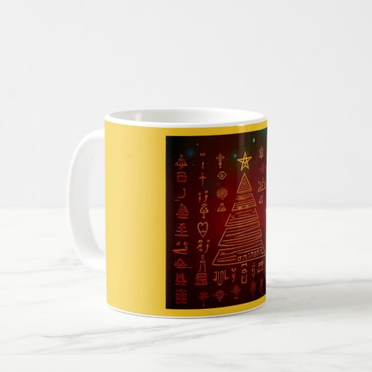 Ägyptische WeihnachtsHieroglyphen 1 Kaffeetasse (Vorderseite Links)