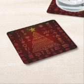 Ägyptische WeihnachtsHieroglyphen 1 Rechteckiger Pappuntersetzer (angewinkelt)