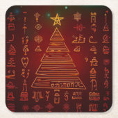 Ägyptische WeihnachtsHieroglyphen 1 Rechteckiger Pappuntersetzer (Vorderseite)