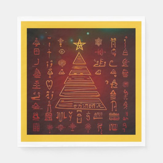 Ägyptische WeihnachtsHieroglyphen 1 Serviette (Vorderseite)