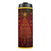 Ägyptische WeihnachtsHieroglyphen 1 Thermosbecher (Vorderseite)