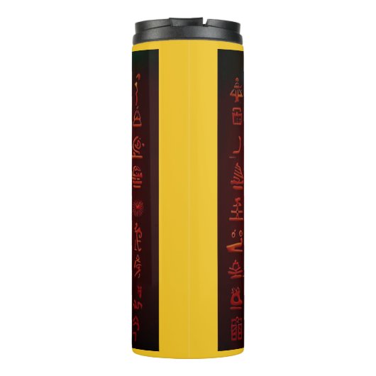 Ägyptische WeihnachtsHieroglyphen 1 Thermosbecher (Rückseite)
