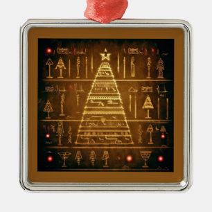 Ägyptische WeihnachtsHieroglyphen 3 Ornament Aus Metall