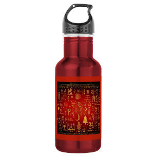Ägyptische WeihnachtsHieroglyphen 4 Edelstahlflasche