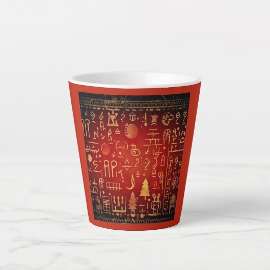 Ägyptische WeihnachtsHieroglyphen 4 Milchtasse (Vorderseite)