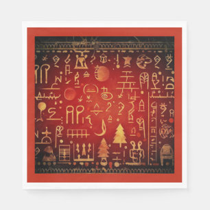 Ägyptische WeihnachtsHieroglyphen 4 Serviette