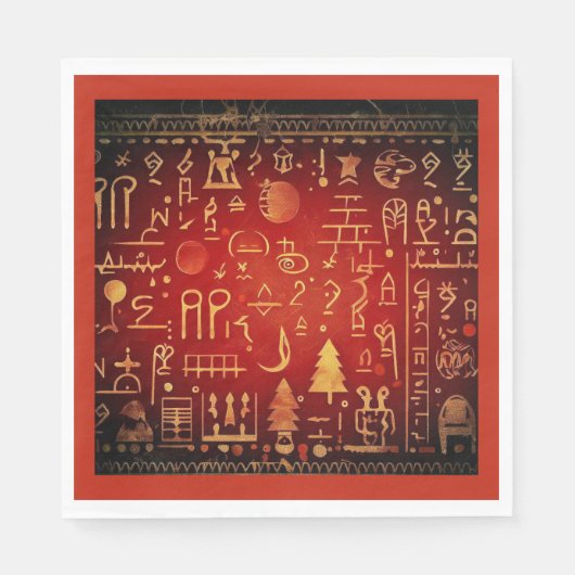 Ägyptische WeihnachtsHieroglyphen 4 Serviette (Vorderseite)