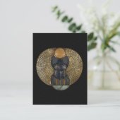 Ägyptische Winged Scarab Postkarte (Stehend Vorderseite)