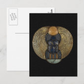 Ägyptische Winged Scarab Postkarte (Vorne/Hinten)