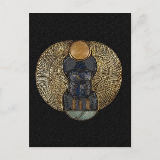 Ägyptische Winged Scarab Postkarte (Vorderseite)