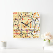 Ägyptische Zeitmaschine, Acrylmauer-Uhr Quadratische Wanduhr (Zuhause)