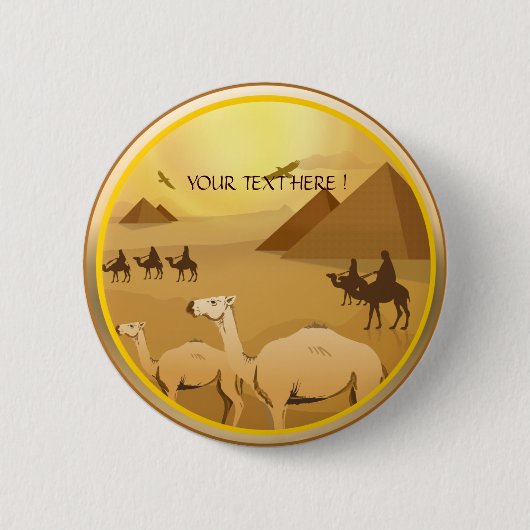 Ägyptischer Abenteuer-Knopf Button (Vorderseite)