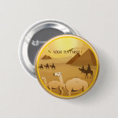 Ägyptischer Abenteuer-Knopf Button (Vorne & Hinten)