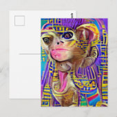 Ägyptischer Affe Jigsaw Postkarte (Vorne/Hinten)