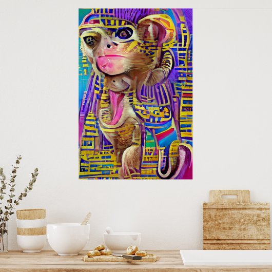 Ägyptischer Affe Poster (Küche)