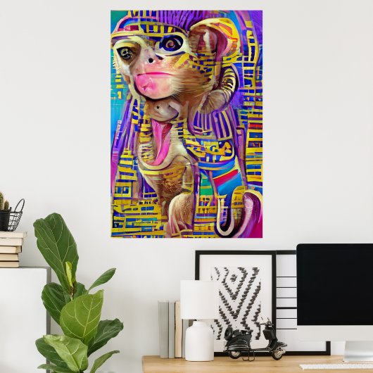 Ägyptischer Affe Poster (Heimbüro)