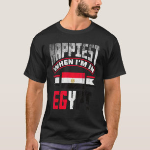 Ägyptischer Ägypten Ägyptische Flagge Glücklichste T-Shirt