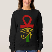 Ägyptischer Ancient Ägyptens Ankh Eye of Horus Kem Sweatshirt (Vorderseite)