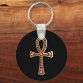 Ägyptischer Anhk mit "Ruby"-Schlüsselanhänger Schlüsselanhänger (Vorderseite)