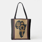 Ägyptischer Ankh Africa Adinkra Artisan Crochet Pr Tasche (Rückseite)