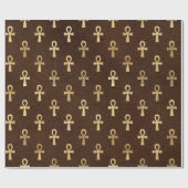 Ägyptischer Ankh auf Brown Geschenkpapier (Flach)