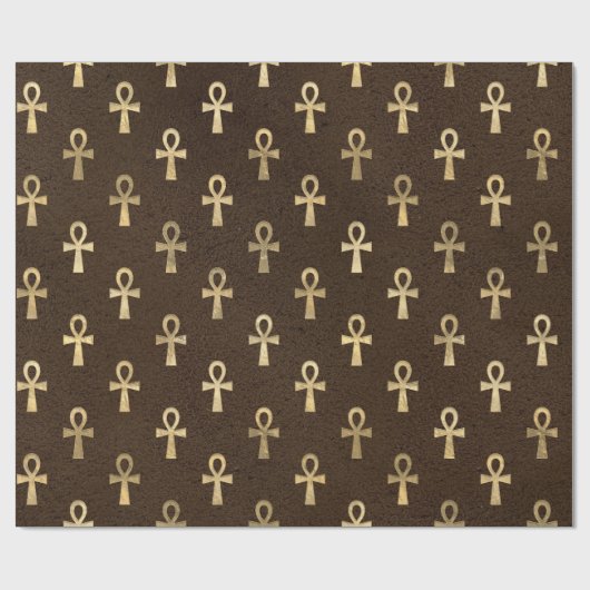 Ägyptischer Ankh auf Brown Geschenkpapier (Flach)