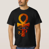 Ägyptischer Ankh Auge des alten Horus Symbol Prote T-Shirt (Vorderseite)