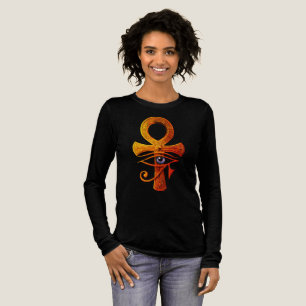 Ägyptischer Ankh Auge des alten Horus Symbol Prote Tri-Blend Shirt