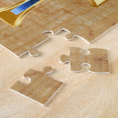 Ägyptischer Ankh - Gold und Blue Design Puzzle (Seite)