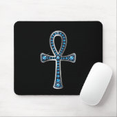 Ägyptischer Ankh mit Aquamarine Mousepad (Mit Mouse)