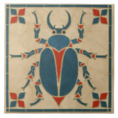 Ägyptischer Art Deco Scarab Käfer Fliese (Vorderseite)