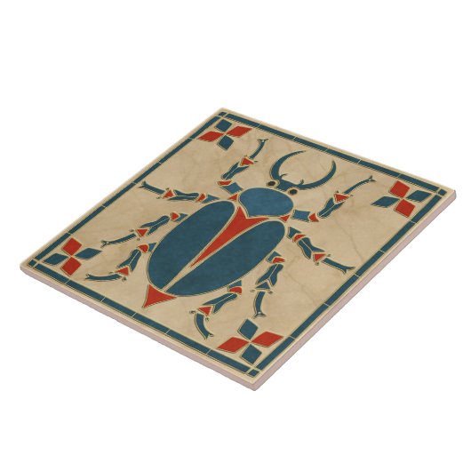 Ägyptischer Art Deco Scarab Käfer Fliese (Seite)