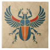 Ägyptischer Art Deco Skarabäus Käfer Fliese (Vorderseite)