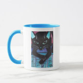 Ägyptischer Bast-schwarze Katze Tasse (Links)